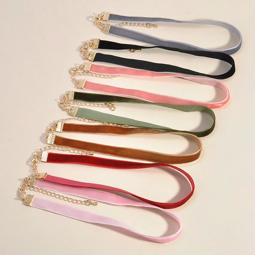 Женское бархатное ожерелье чокер черное с подвеской в стиле панк/готика 7