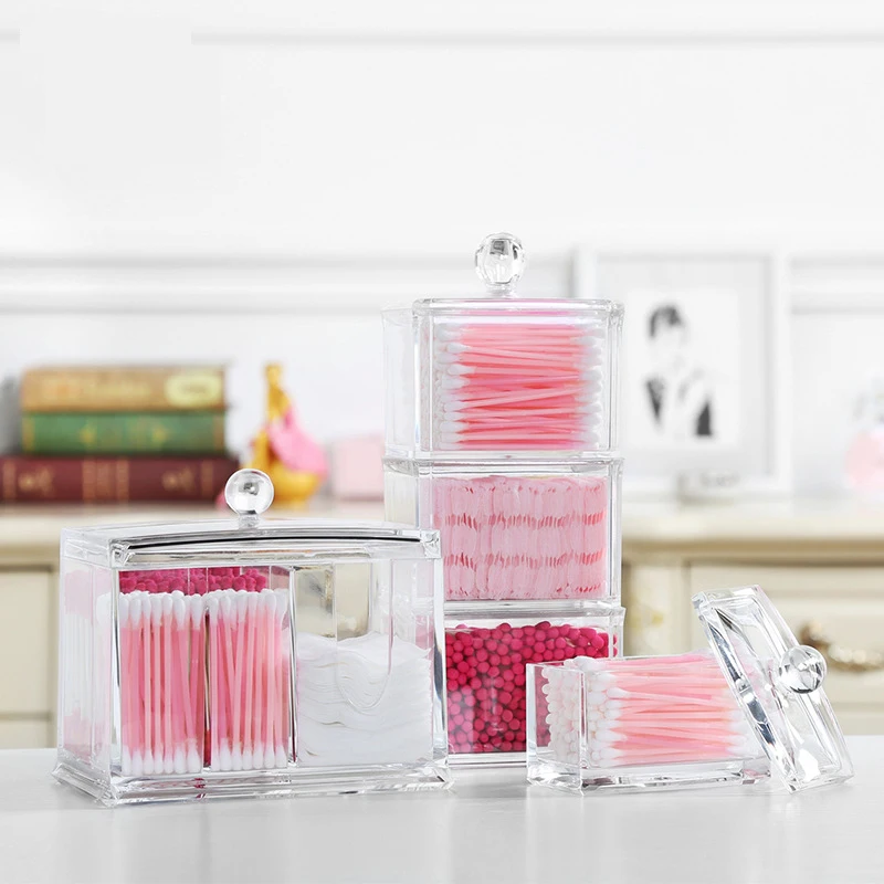 Качество акриловым косметическим коробки Универсальный прозрачный ватным