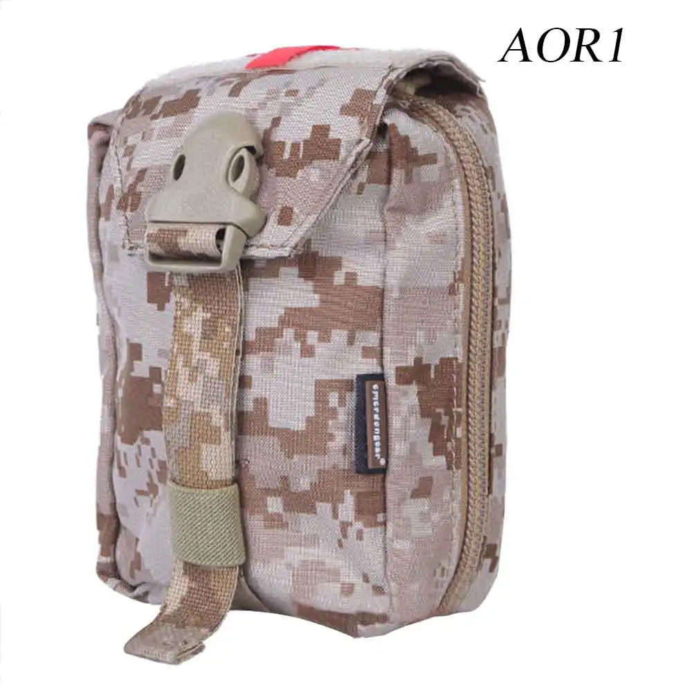 EMERSONGEAR тактическая сумка для первой помощи Molle Kit медицинская сумка Военная хозяйственная сумка для пейнтбола EDC сумка мультикам черный EM6368 - Цвет: AOR1