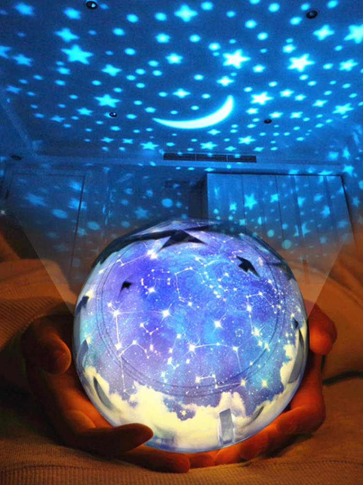 Романтический Звездное небо проекционная лампа аппарат вращающаяся игрушка сна