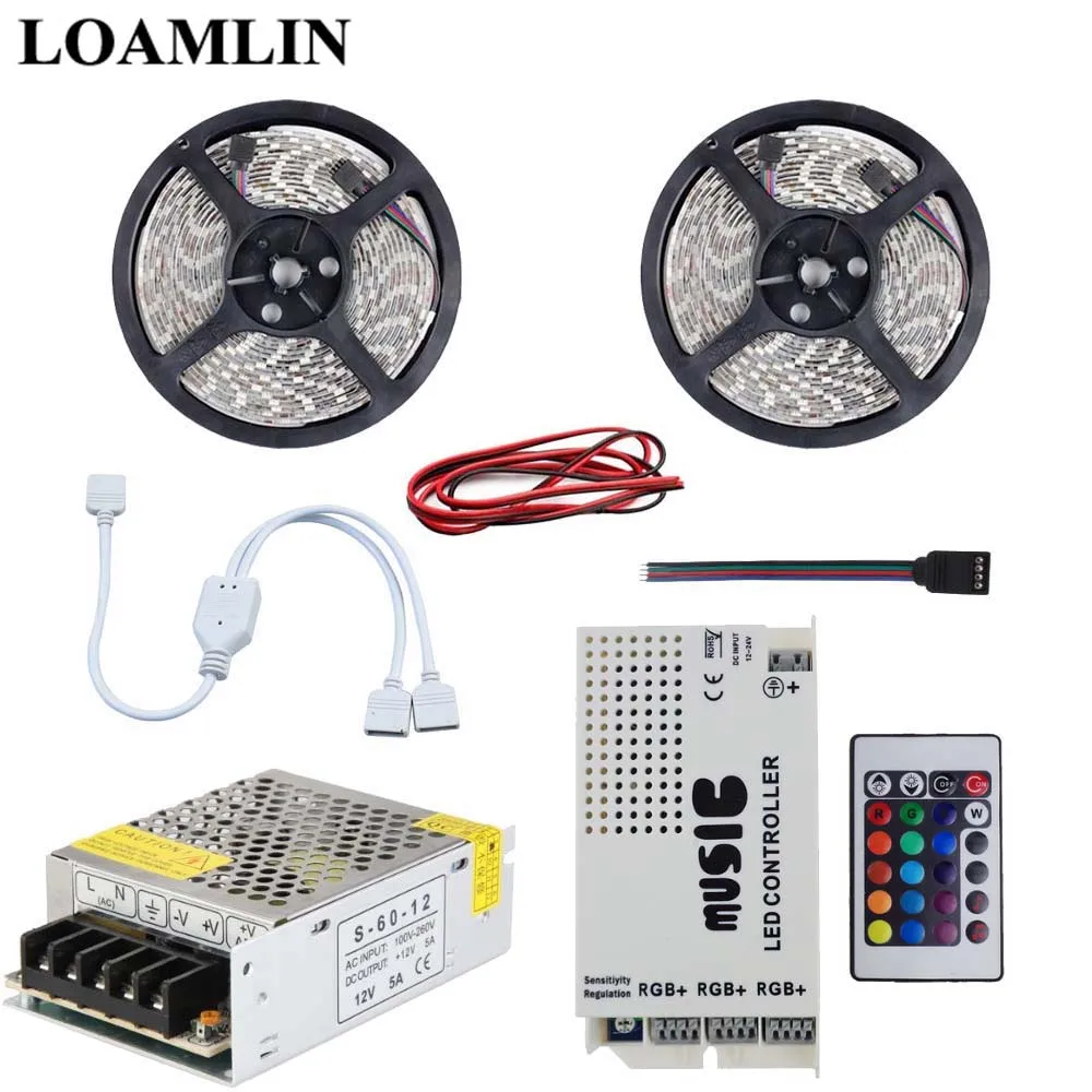 Гибкая светодиодная ленсветильник RGB SMD2835/3528 5/10/15/20 м | Лампы и освещение