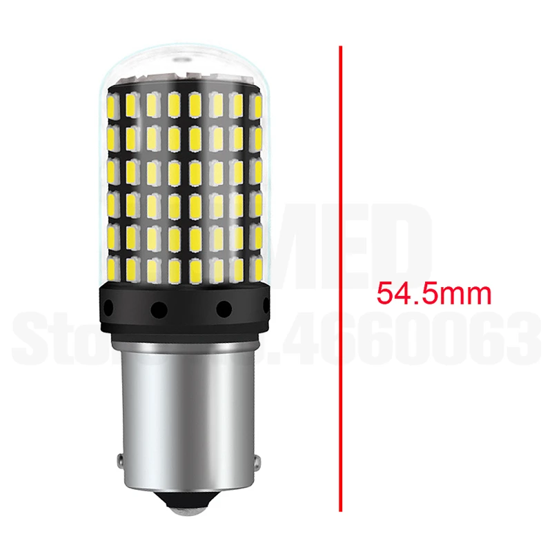 1x1156 BA15S P21W Автомобильный светодиодный светильник BAU15S PY21W T20 7440 W21W s 3014 144smd Canbus Нет
