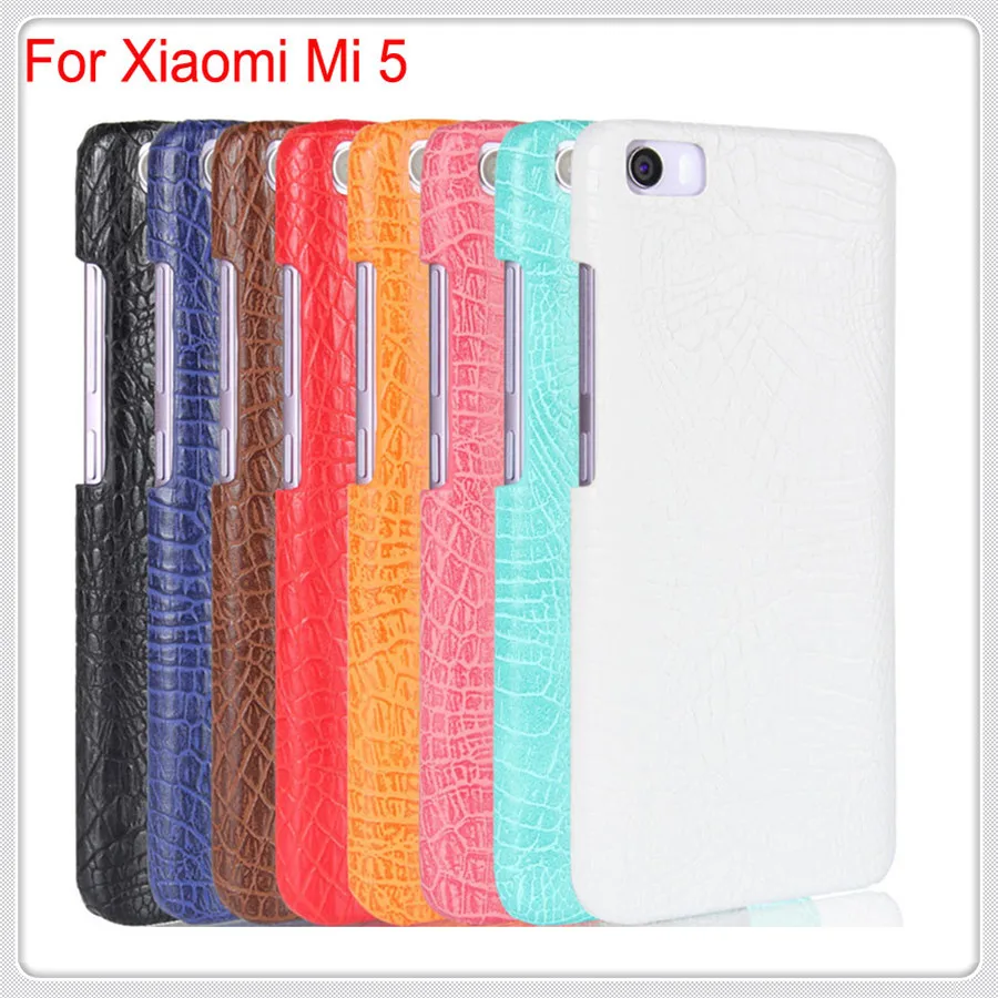 Для Xiaomi mi 5 5C 5S 6 чехол Роскошный крокодиловая кожа Жесткий Чехол для Xiaomi mi 5 mi 5C mi 5S mi 6 Чехол тонкий кожаный защитный чехол