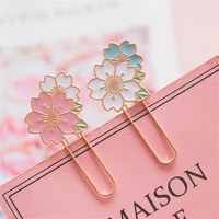 cherry sakura colorful paper clip bookmark promotional gift stationery school office supply
