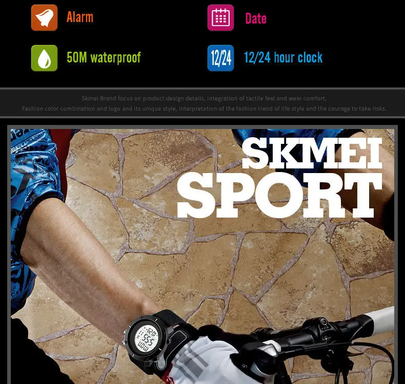 SKMEI новые мужские с большим циферблатом спортивные часы многофункциональный хронограф 50 м водонепроницаемые мужские часы топ Цифровые мужские наручные часы 1213