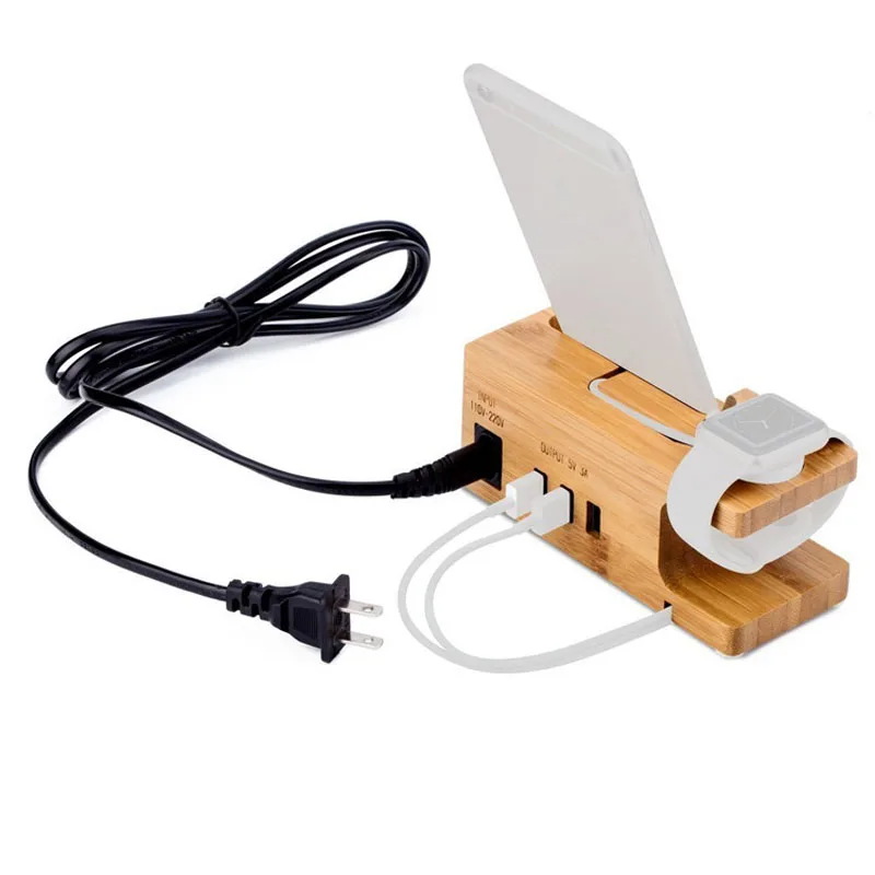 Подставка для Apple Watch Док станция зарядки Организатор с Мощность адаптер