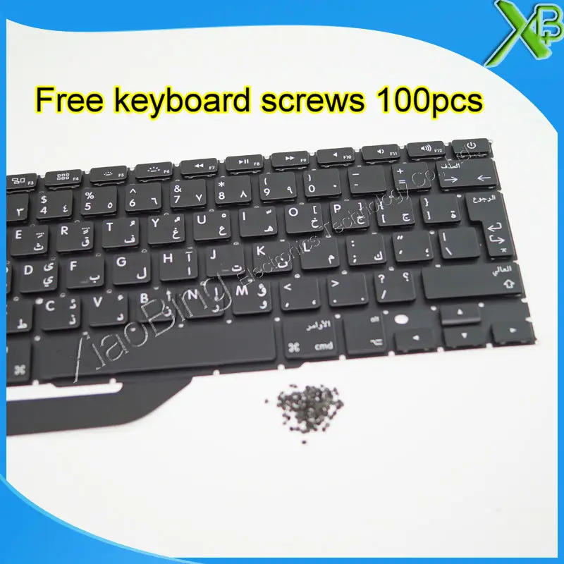 5 шт. Совершенно новая арабский клавиатура + 100 винты клавиатуры для MacBook Pro Retina 15 4