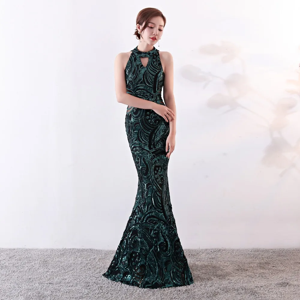 Vestidos Verano Лето г. блесток платье для женщин Элегантный пикантный облегающий для свадьбы Вечернее Макси Черное золото роковой