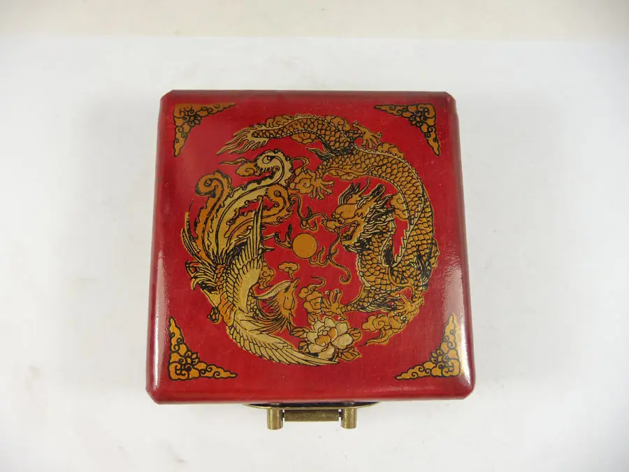 Деревянный компас ручной работы в старинном китайском стиле с рисунком дракона