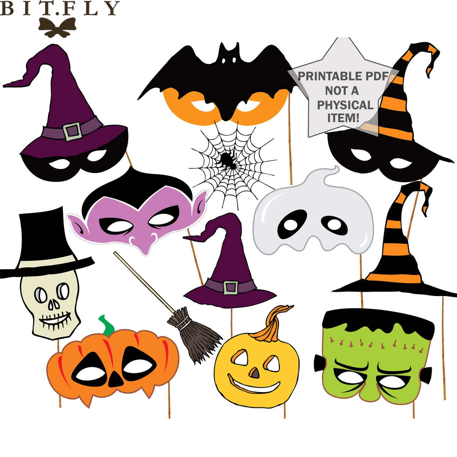 Реквизит для фотосессии на Хэллоуин сделай сам бумажный реквизит аксессуар