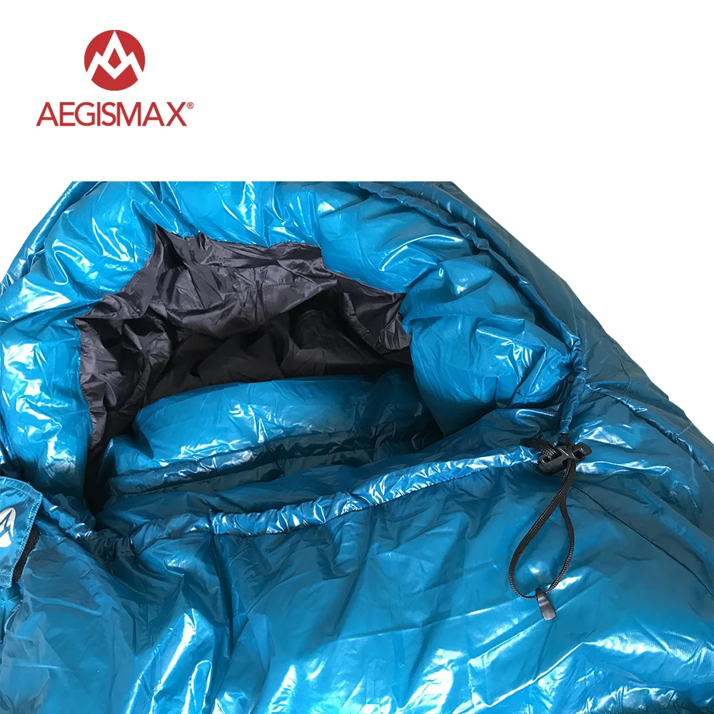 AEGISMAX M3 удлиненный спальный мешок для мам, Сверхлегкий 95% белый гусиный пух, коробка для дефлекций, зимний, для кемпинга, походов
