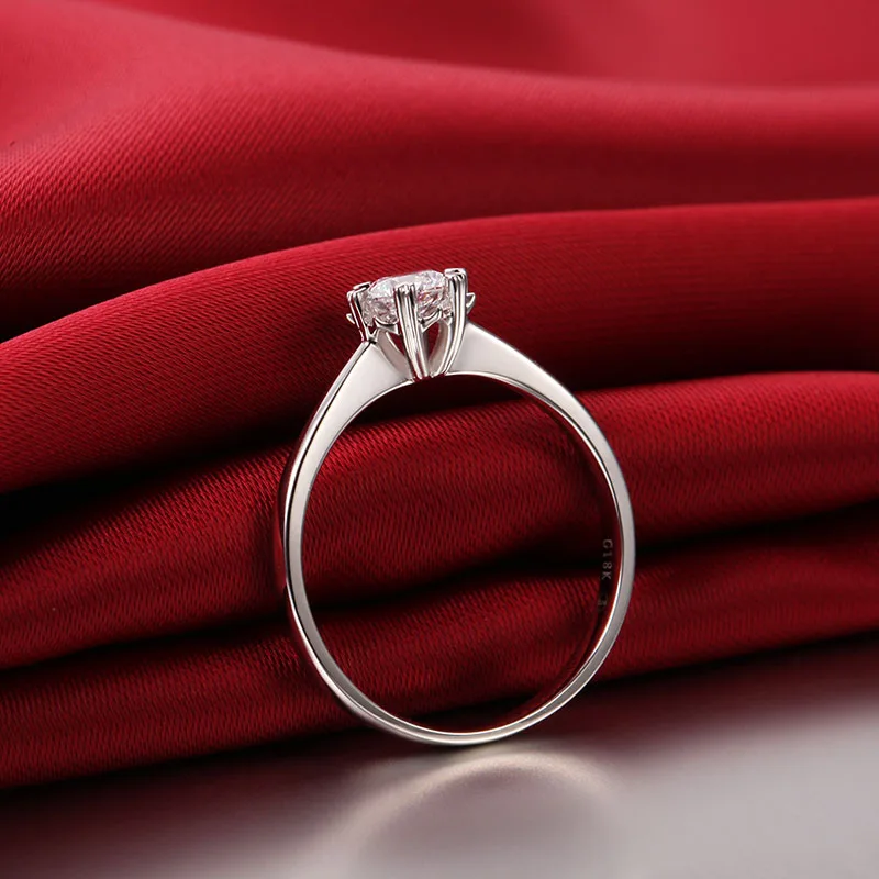 Подлинное 925 пробы Серебряная Снежинка Форма обручальные кольца для Для женщин