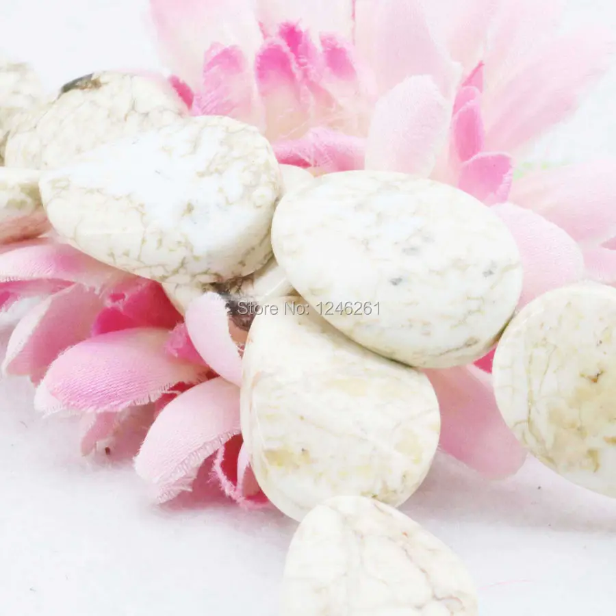 Бусины Из Белого турецкого камня 18x25 мм говлит для ожерелья браслета женщин и