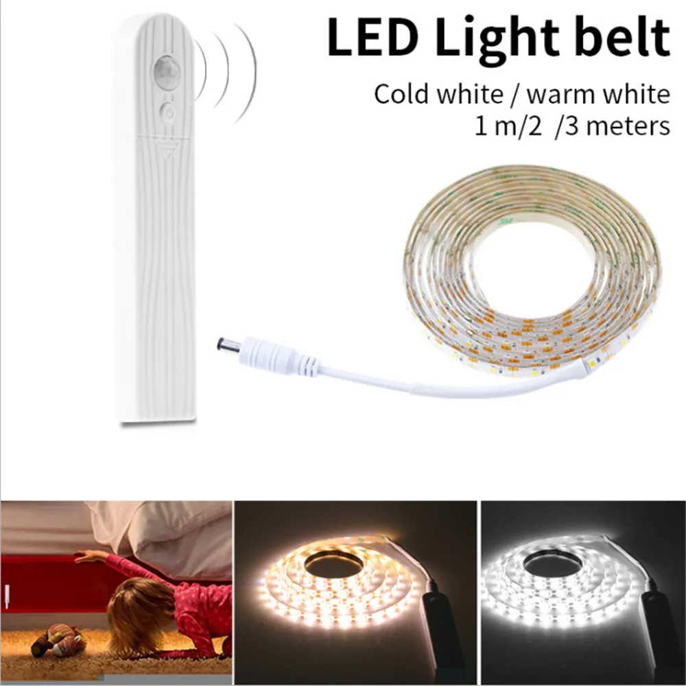 

LED Cabinet Light Activated Bed Light PIR Motion Sensor USB LED Strip SMD Wardrobe Lamp PC TV Backlight Bedside Stairs Night