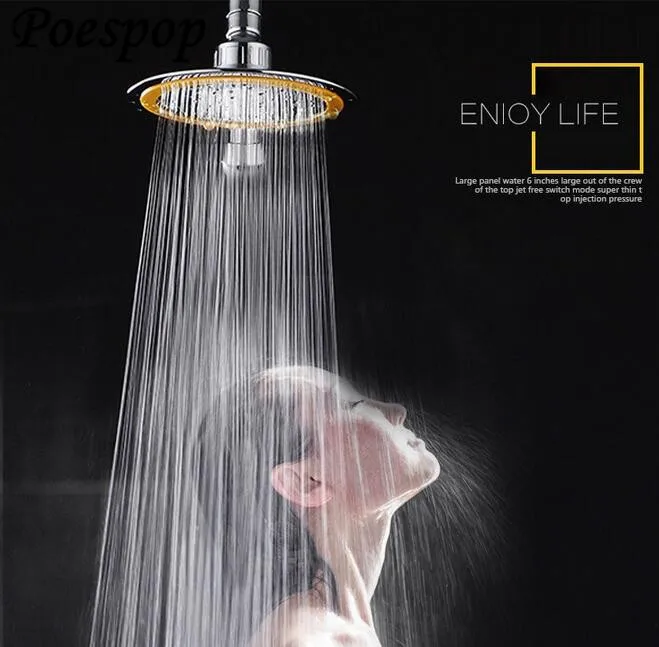 

POSEPOP 4/6 Inches Rain Shower ABS Plastic&stainless Steel Bathroom Shower Head Handheld Rainfall Shower Heads,rain Hand Shower