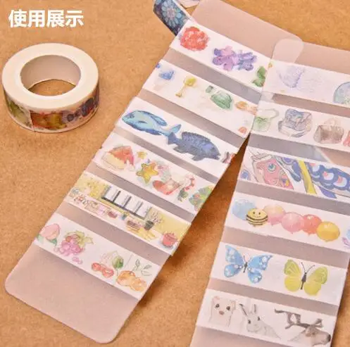 Creative Portable Masking Washi Tape Sub-package Board 5 PCS/Lot Matte Thick Rounded Dispenser | Канцтовары для офиса и дома
