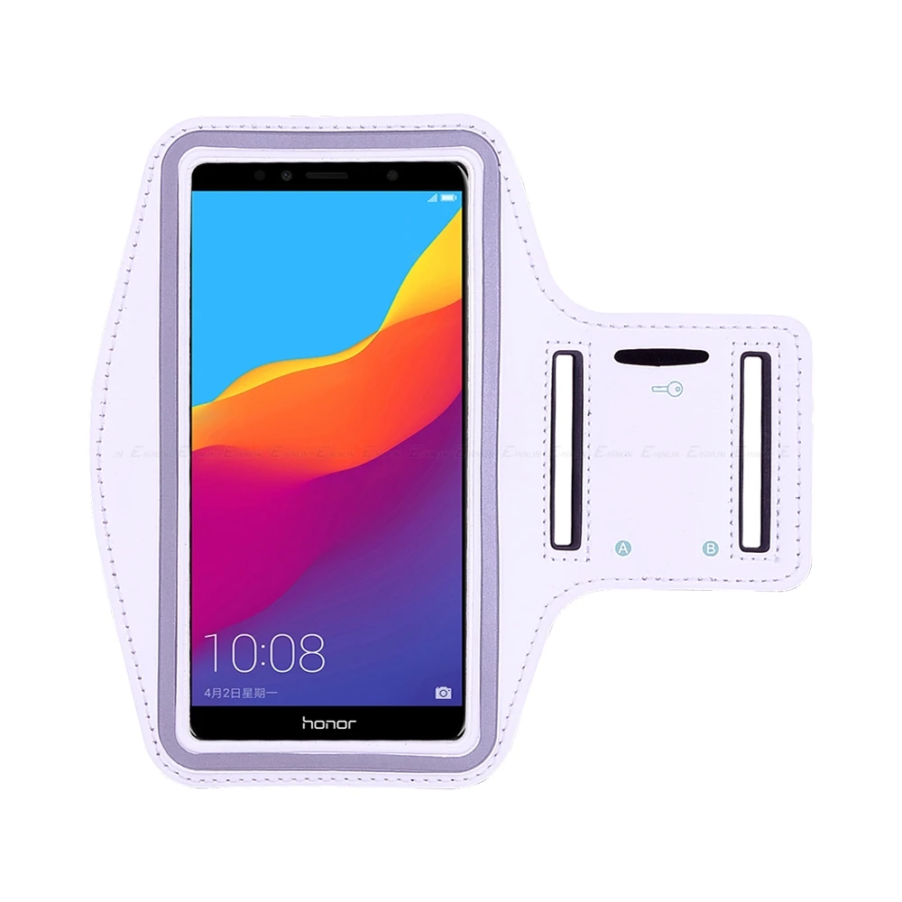 Белый Чехол на руку для HuaWei Honor 9X Premium 5C 6 6A 6C 7A 7C 7S 7X 8A 8C 8S 8X Max Pro Play 3 3e Sport Running Gym Phone Bag - Цвет: Белый