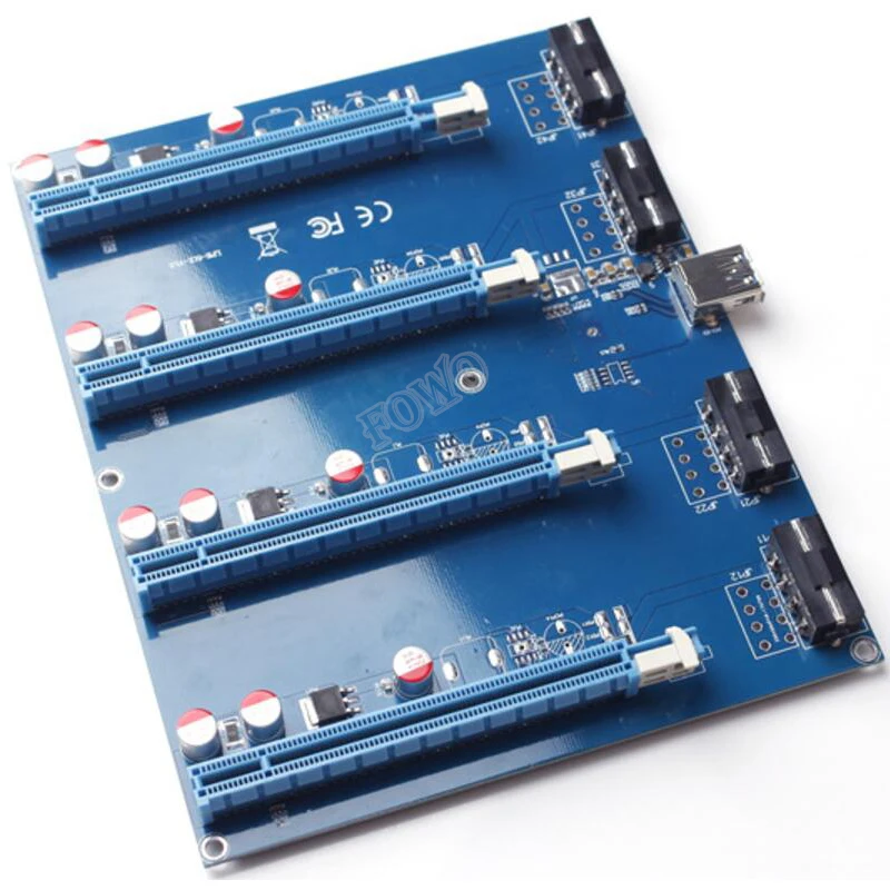 Новая PCI Express PCIe от 1 до 4 express 16X слоты переходная карта E 1X к внешнему слотовому