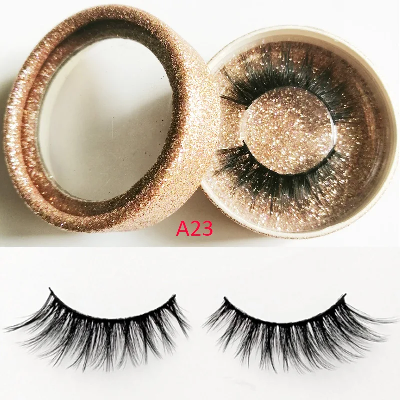 3D искусственный искусственные норковые ресницы серо коричневого цвета шелковые