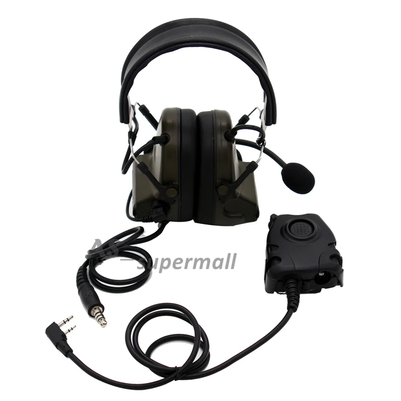 XQF Z Тактический H50 Peltor радиотелефон с гарнитурой PTT Охота наушник для Kenwood радио BaoFeng DM-5R UV-5R GT-3 UV-82 KG-UVD1P PX-777 двухстороннее радио