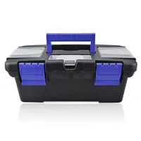 Blue NEWACALOX ящик для инструментов с ручкой отсек для хранения органайзеры набор инструментов для аппаратного инструмента паяльник набор аксессуаров ящик для инструментов - Цвет: Blue