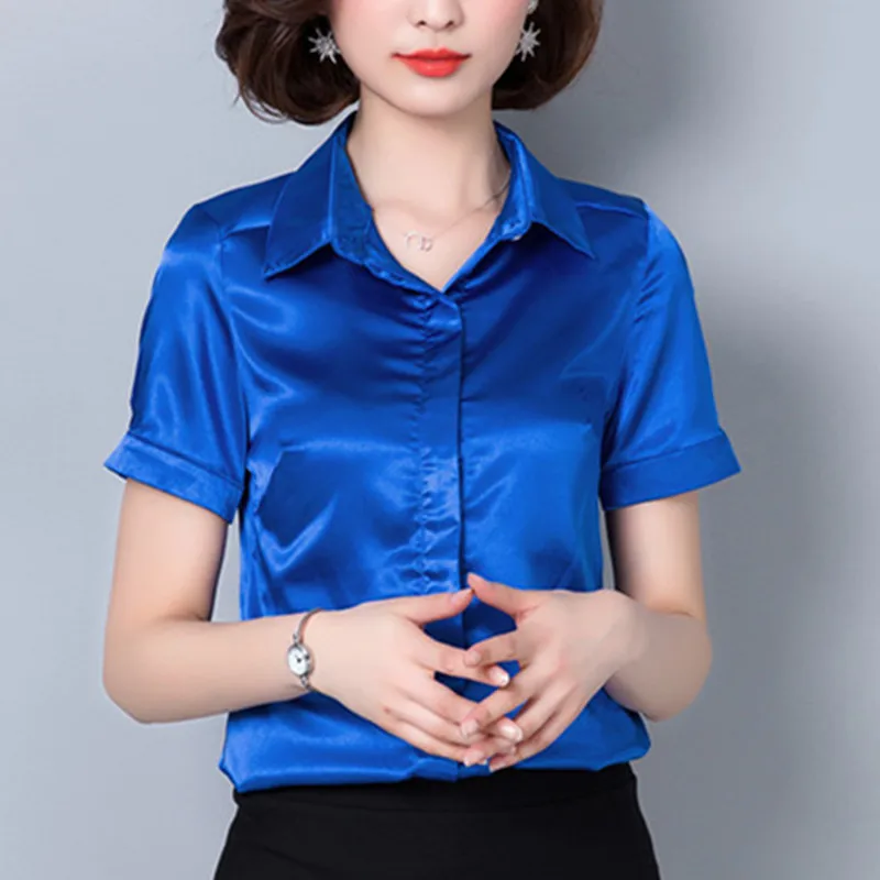 Женские топы и блузки летняя повседневная шелковая блузка Harajuku Blusas Feminina