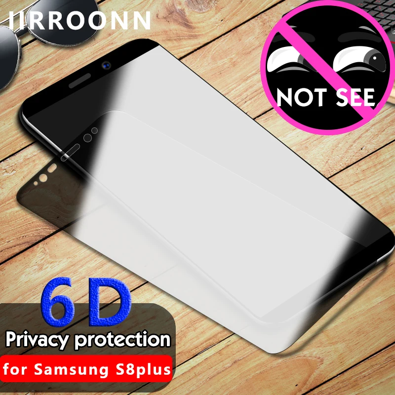 IIRROONN антишпионское закаленное стекло для Samsung Galaxy S8 plus Защита экрана + 6D пленка