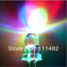 100 шт 3 мм RGB 7 цветов медленная вспышка светодиодный светильник-излучающий диод