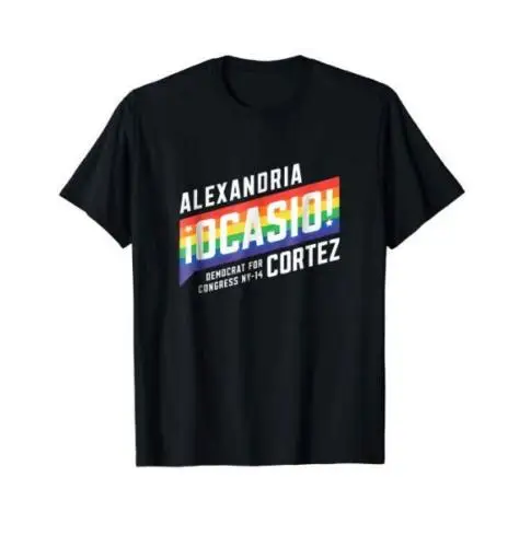 Александрия Ocasio Cortez Футболка-гордость кампании 2018 футболка нам Для мужчин