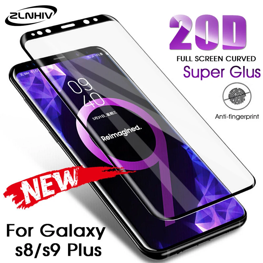 Защитное стекло zlnвич 20D для samsung galaxy s9 plus s8 s7 edge закаленная пленка note 8 9 защита