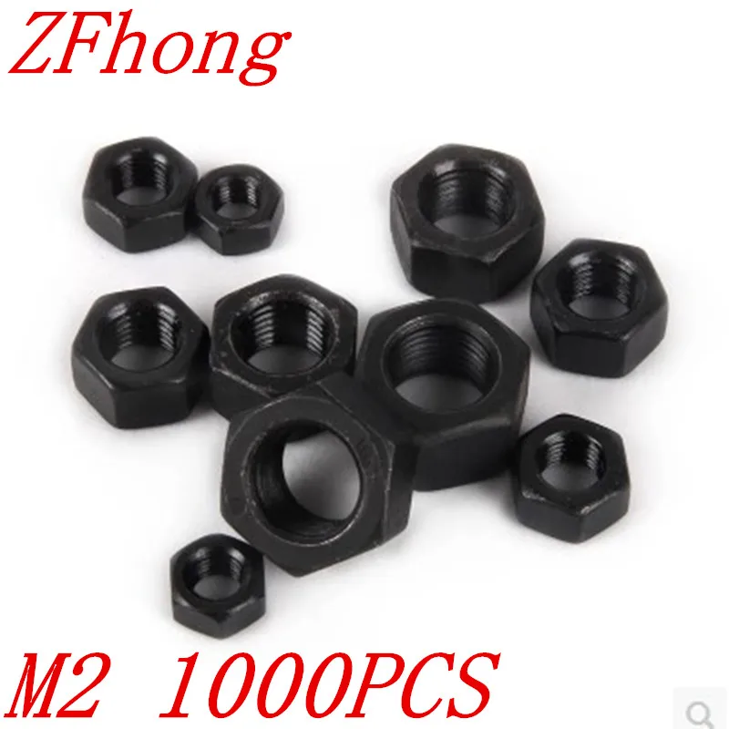 

1000PCS DIN934 M2 Steel with black Hex Nut