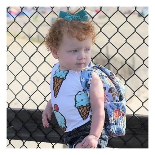 Новинка 2018 летний Стильный комбинезон для мороженого милая детская одежда с