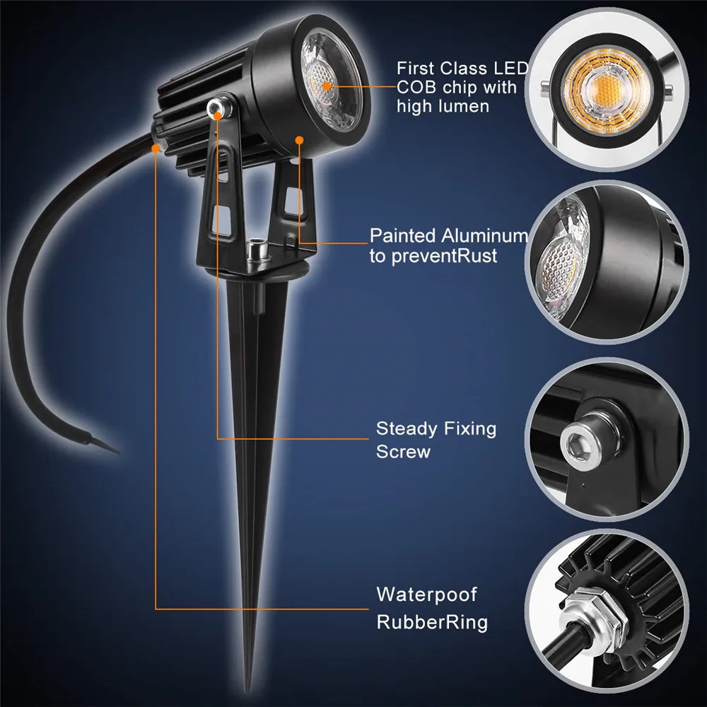 Ландшафтные светильники 12 В низковольтные наборы освещения светодиодные