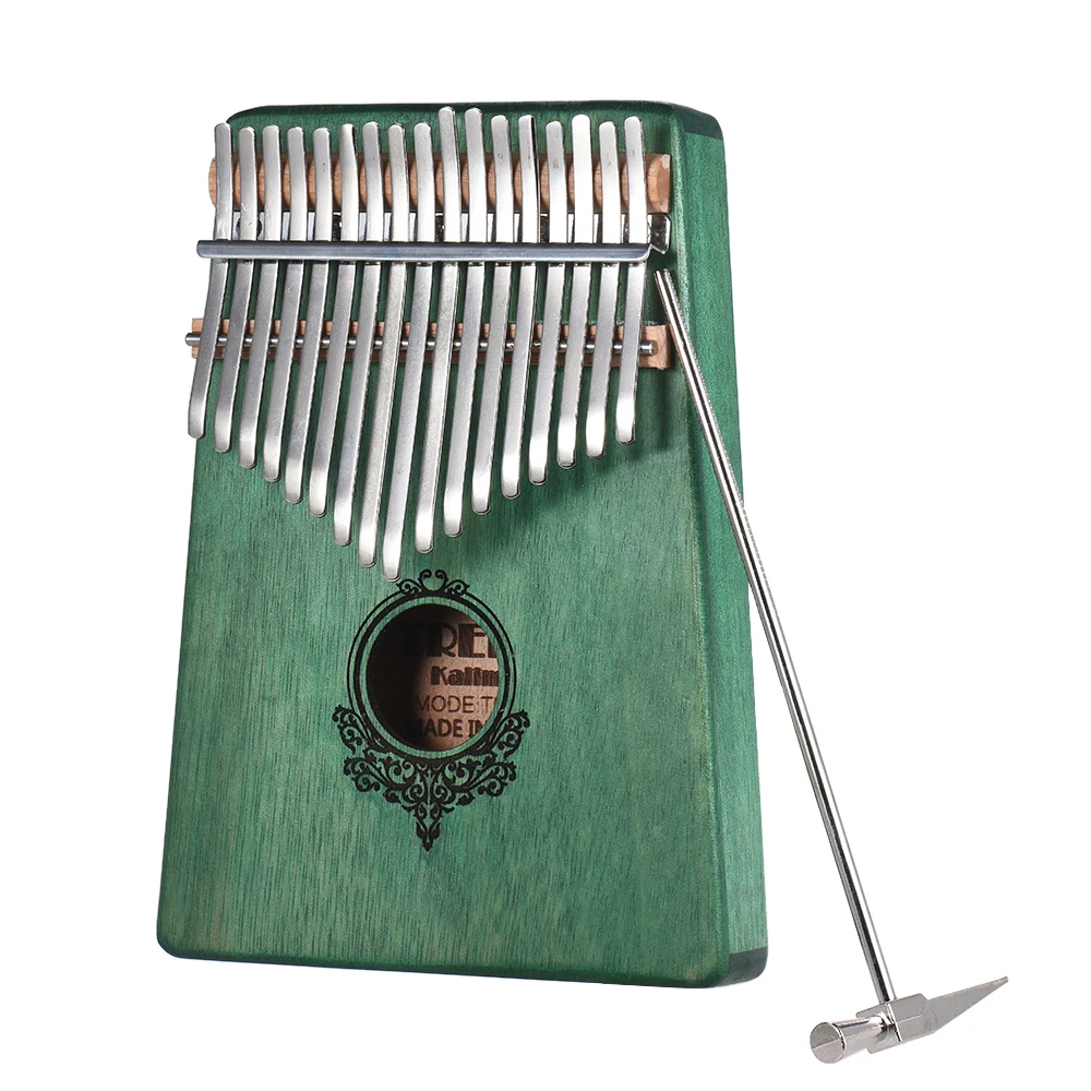 

17-key Kalimba Portable Thumb Piano Mbira Mahogany Wood with Carry Bag Stickers Tuning Hammer Finger Stall Musical Gift