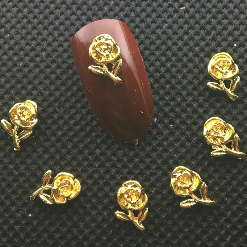 10 шт. декоративные подвески для ногтей в виде роз|Стразы и украшения| |