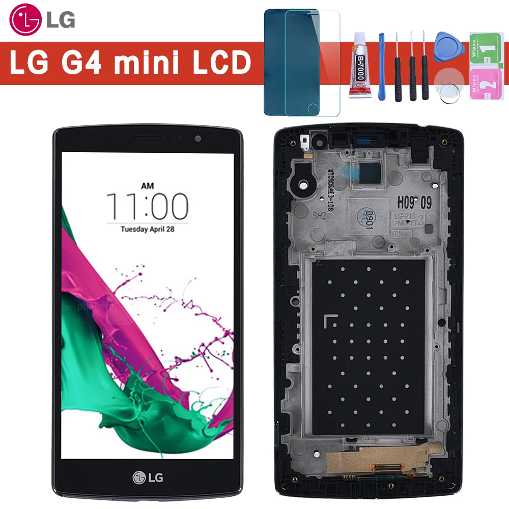 ЖК дисплей для LG G4 mini H735 H736 черный дигитайзер сенсорного экрана с рамкой в сборе