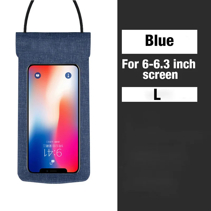 Blue 6-6.3inch CV Lymoc водонепроницаемая сумка для телефона, чехол для плавания, дайвинга, для улицы, водонепроницаемый чехол для телефона, для всех 3,5-6,3 дюймов, аксессуары для телефона с фотографией - Цвет: Blue 6-6.3inch CV