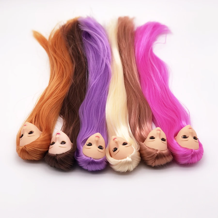 Голова куклы с супер длинными волосами/объемные глаза настоящие