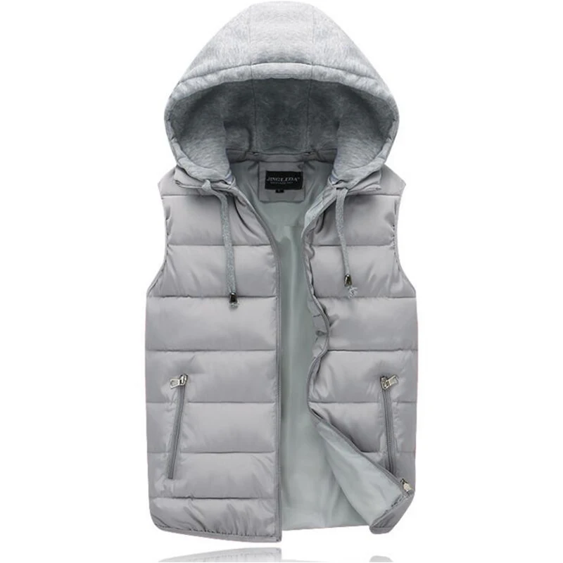 Жилет мужской с капюшоном на молнии х/б|hooded vest men|sleeveless jacketfashion men |