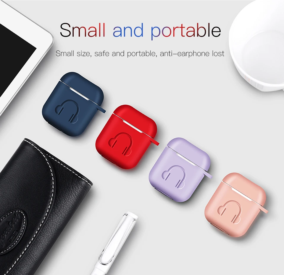 PZOZ чехол для наушников для Apple airpods ремешок мягкий силиконовый чехол для наушников Аксессуары для наушников Защитный беспроводной bluetooth чехол