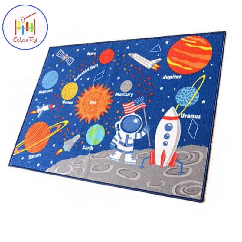 137 см дети круглый ковер геймпад Вселенная планета Playmats ребенка ползать Одеяло