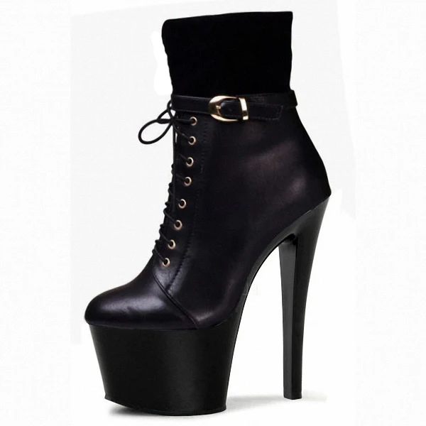 Осенние пикантные сапоги для верховой езды на Высоком толстом каблуке 17 см с