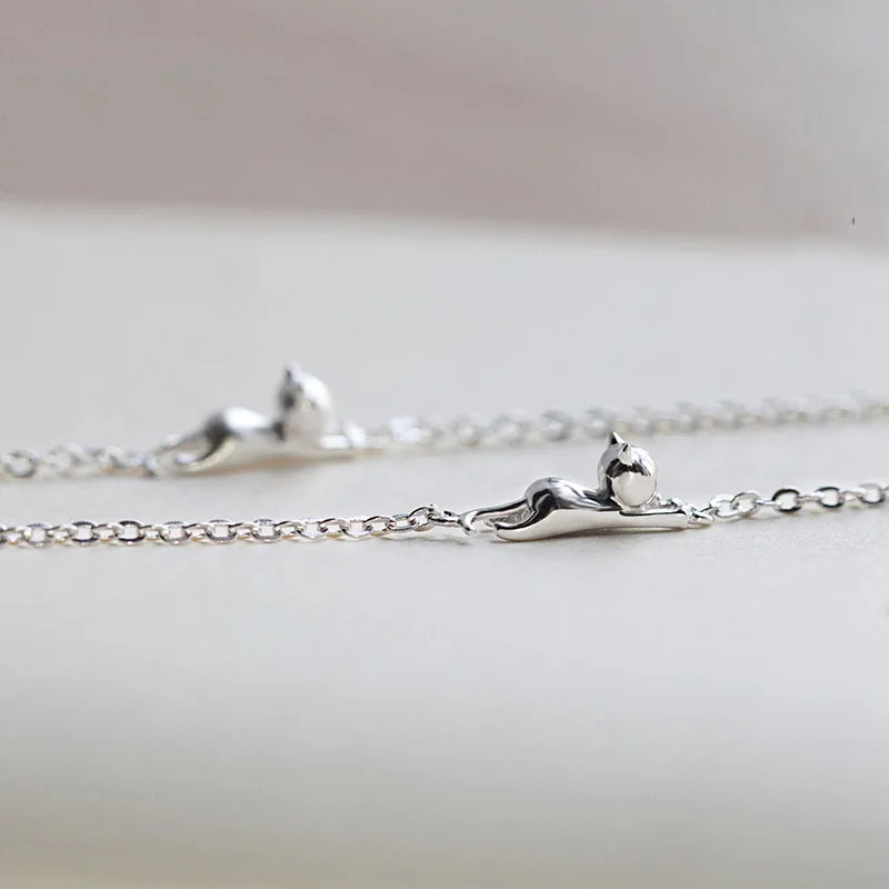 Дропшиппинг 2016 новое поступление Серебряный котенок Очаровательная подвеска