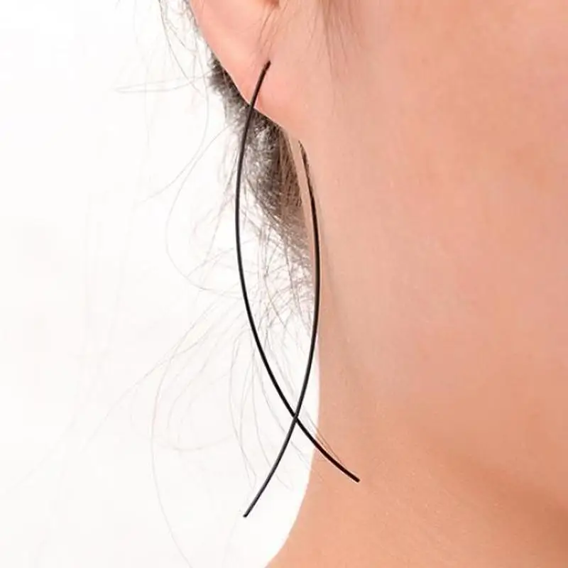 

Женские модные серьги ручной работы в форме абстрактной рыбы, ювелирные изделия