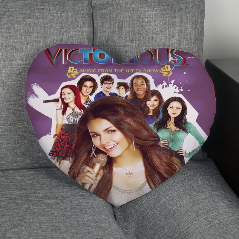 

Custom Victorious Heart Shape Pillow Cover Custom Zipper Pillowcase Cover Wedding Home Office Decorative gift 1pcs custom