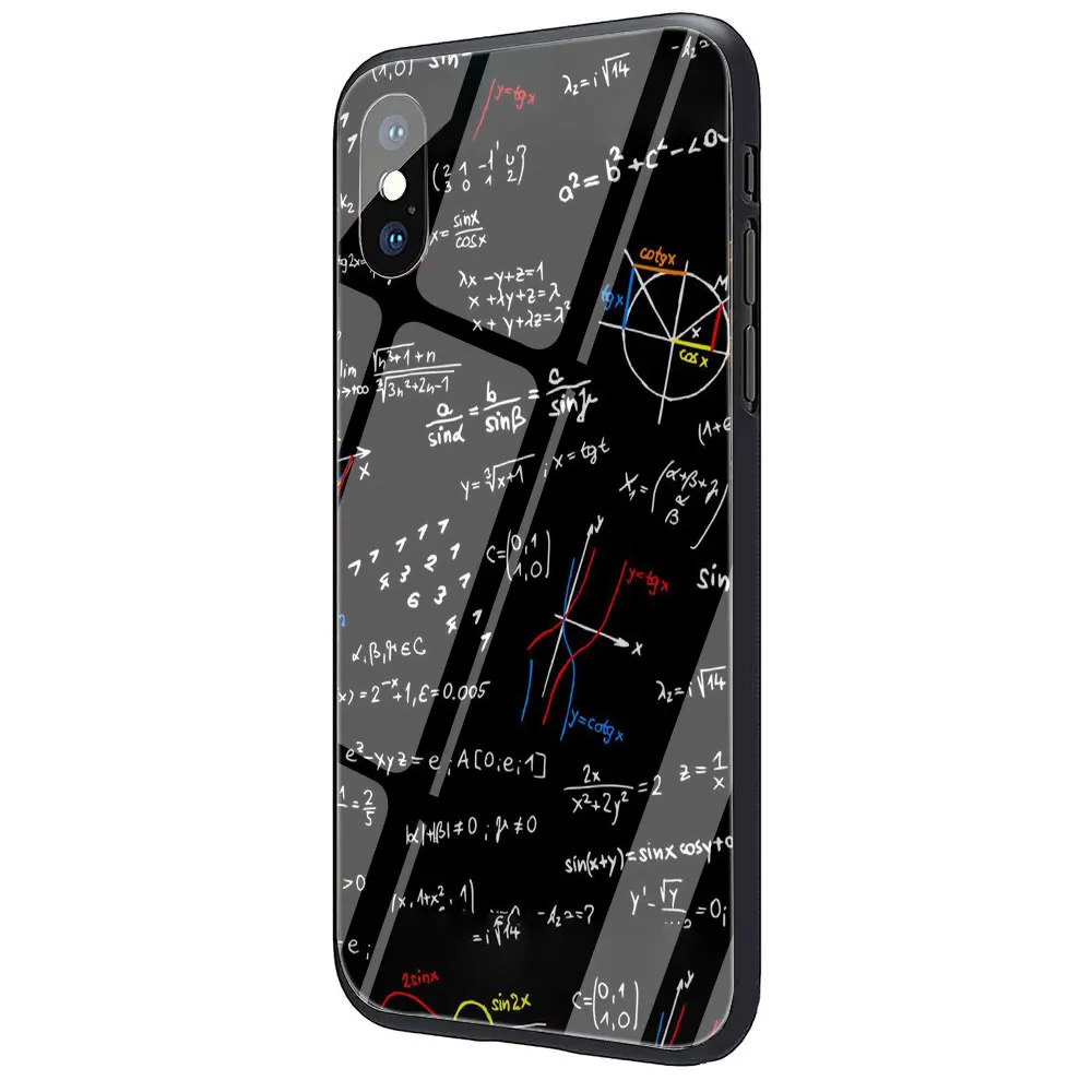 G3 Чехол для iPhone 11 Pro X или 10 8 7 6 6S Plus Xr Xs Max из закаленного стекла ТПУ с математическими химическими формулами - Цвет: G3