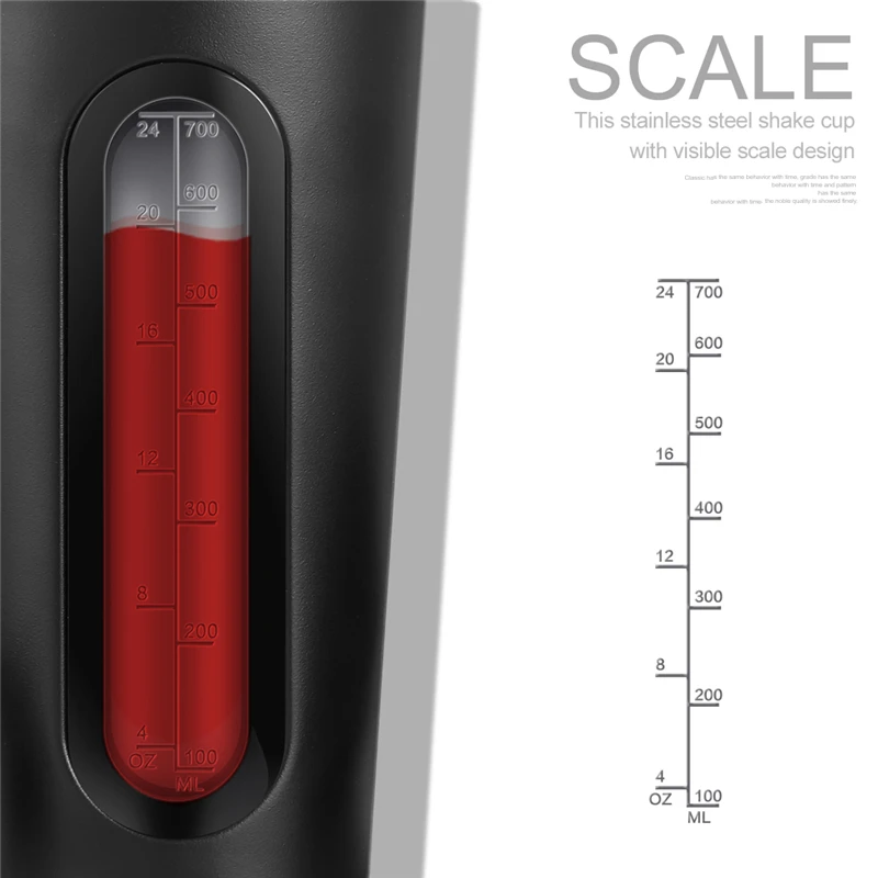 Шейкер для протеин из нержавеющей стали 700 мл бутылка воды занятий спортом на