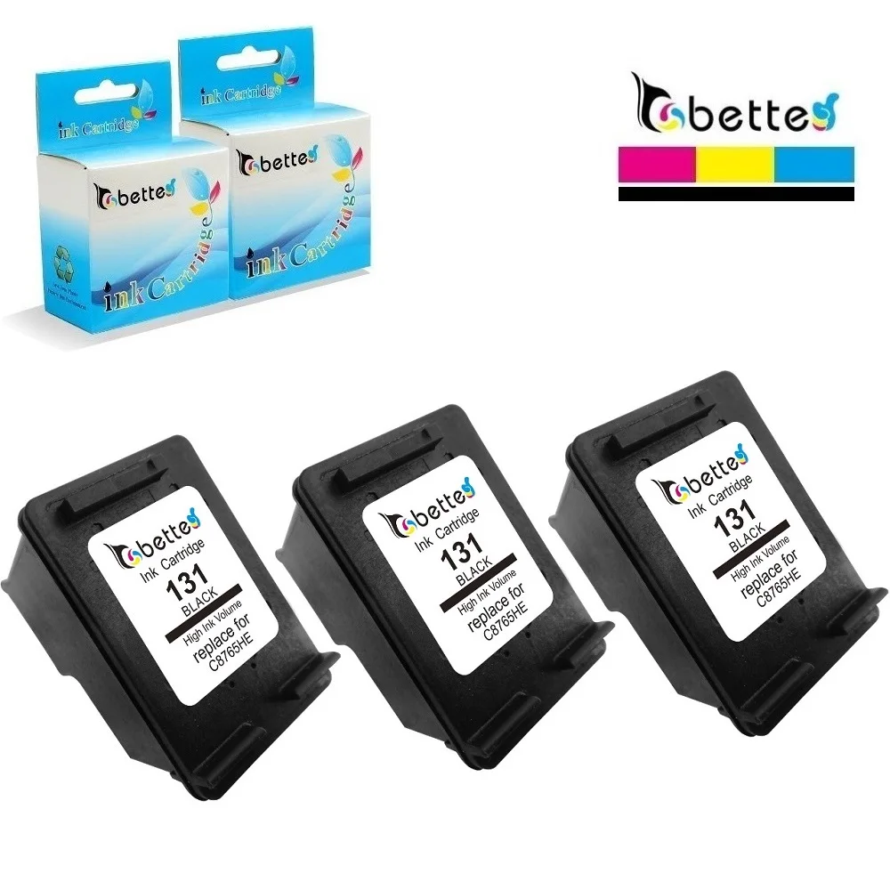 3PK Bette чернильный принтер картриджи Замена для HP 131 hp131 C8765HE Photosmart C3100 C3110 C3125 C3135 C3140