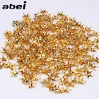 200 шт.лот 10 мм золотые металлические заклепки со звездами для рукоделия скрапбукинга украшения Brads ручной работы обувь сумки аксессуары для одежды