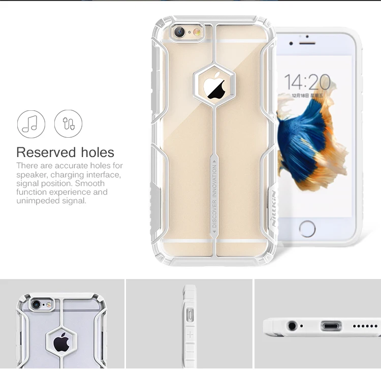 Оригинальный NILLKIN Новый чехол для iPhone 6 6S Plus задняя крышка высокое качество ТПУ